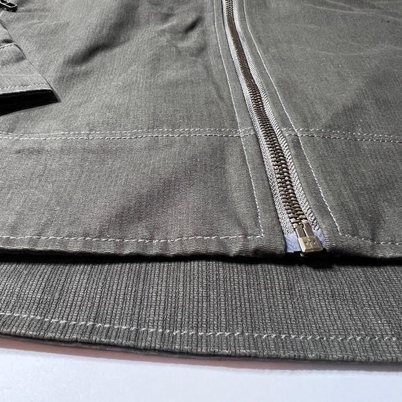 NWOT Kuhl Burr Jacket Mens Size Large Gunmetal Green Canvas Full Zip - Picture 6 of 11